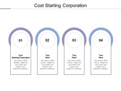 Cost starting corporation ppt powerpoint presentation professional tips cpb