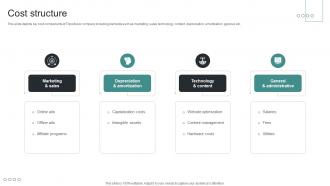 Cost Structure Hotel Booking Company Business Model BMC SS V