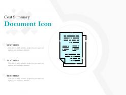Cost summary document icon