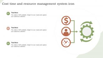 Cost time and resource management system icon