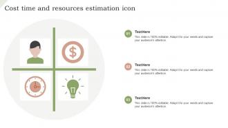 Cost time and resources estimation icon