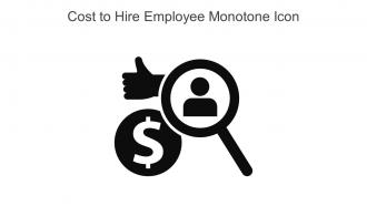 Cost To Hire Employee Monotone Icon In Powerpoint Pptx Png And Editable Eps Format