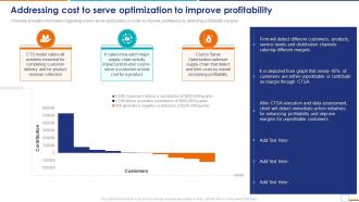 Cost To Serve Analysis CTS Addressing Cost To Serve Optimization To Improve Profitability