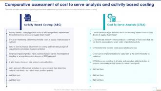 Cost To Serve Analysis CTS Comparative Assessment Of Cost To Serve Analysis And Activity Based Costing
