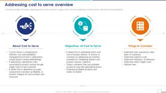 Cost To Serve Analysis CTS In Supply Chain Addressing Cost To Serve Overview