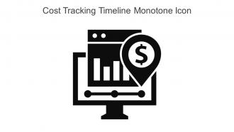 Cost Tracking Timeline Monotone Icon In Powerpoint Pptx Png And Editable Eps Format