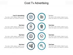 Cost tv advertising ppt powerpoint presentation show styles cpb