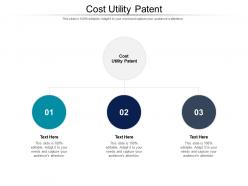 Cost utility patent ppt powerpoint presentation ideas graphics download cpb