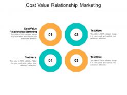 Cost value relationship marketing ppt powerpoint presentation pictures portfolio cpb