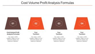Cost Volume Profit Analysis Formulas Ppt Powerpoint Presentation Ideas Cpb