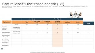 Cost vs benefit prioritization analysis benefit how to prioritize business projects ppt ideas