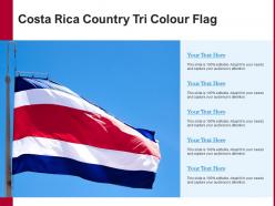 Costa rica country tri colour flag