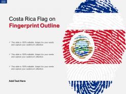 Costa rica flag on fingerprint outline