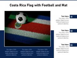 Costa rica flag with football and mat