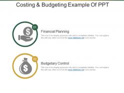 Costing and budgeting example of ppt