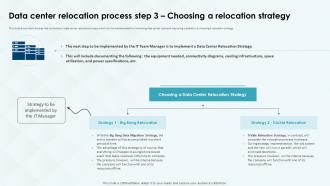 Costs And Benefits Data Center Relocation Process Step 3 Choosing A Relocation Strategy