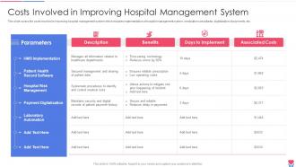 Costs Involved In Improving Hospital Healthcare Inventory Management System