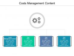 Costs management content ppt powerpoint presentation slides cpb