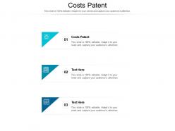 Costs patent ppt powerpoint presentation ideas graphics pictures cpb