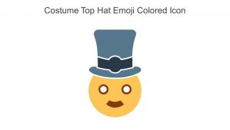 Costume Top Hat Emoji Colored Icon In Powerpoint Pptx Png And Editable Eps Format