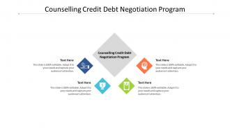 Counselling credit debt negotiation program ppt powerpoint presentation summary cpb