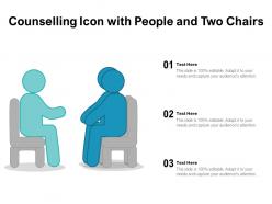 Counselling icon with people and two chairs