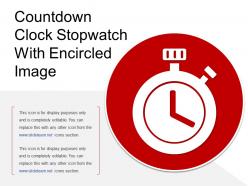 Countdown clock stopwatch with encircled image