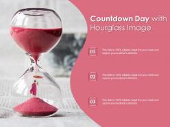 Countdown day with hourglass image