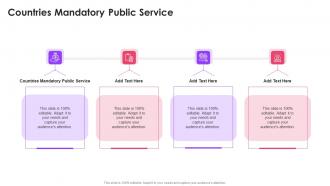 Countries Mandatory Public Service In Powerpoint And Google Slides Cpb