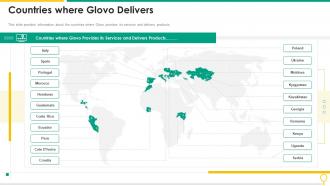 Countries Where Glovo Delivers Glovo Investor Funding Elevator Pitch Deck
