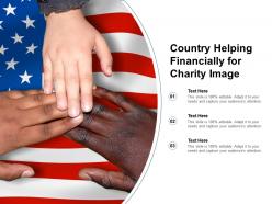 Country helping financially for charity image