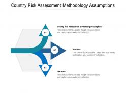 Country risk assessment methodology assumptions ppt powerpoint presentation model clipart cpb