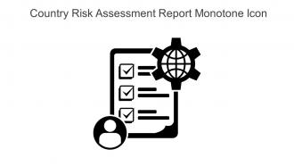 Country Risk Assessment Report Monotone Icon In Powerpoint Pptx Png And Editable Eps Format