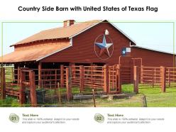 Country Side Barn With United States Of Texas Flag