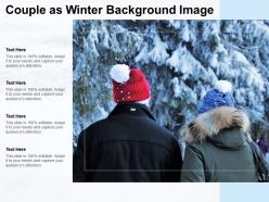 Couple As Winter Background Image