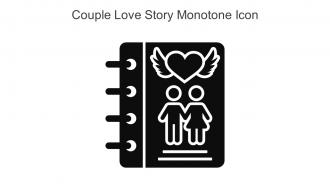 Couple Love Story Monotone Icon In Powerpoint Pptx Png And Editable Eps Format