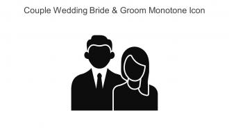 Couple Wedding Bride And Groom Monotone Icon In Powerpoint Pptx Png And Editable Eps Format