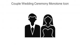 Couple Wedding Ceremony Monotone Icon In Powerpoint Pptx Png And Editable Eps Format