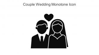 Couple Wedding Monotone Icon In Powerpoint Pptx Png And Editable Eps Format