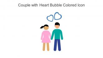 Couple With Heart Bubble Colored Icon In Powerpoint Pptx Png And Editable Eps Format