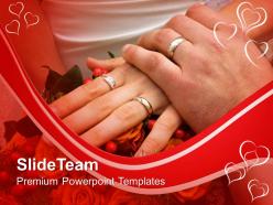 Couple with wedding rings powerpoint templates ppt themes and graphics 0213