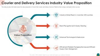 Courier and delivery services industry value proposition ppt inspiration
