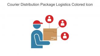 Courier Distribution Package Logistics Colored Icon In Powerpoint Pptx Png And Editable Eps Format