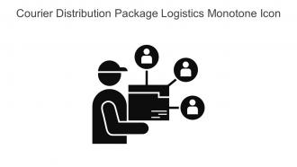 Courier Distribution Package Logistics Monotone Icon In Powerpoint Pptx Png And Editable Eps Format