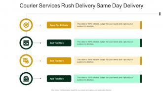 Courier Services Rush Delivery Same Day Delivery In Powerpoint And Google Slides Cpb