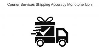 Courier Services Shipping Accuracy Monotone Icon In Powerpoint Pptx Png And Editable Eps Format