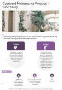 Courtyard Maintenance Proposal Case Study One Pager Sample Example Document