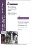 Courtyard Maintenance Proposal Project Context And Objectives One Pager Sample Example Document