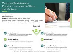Courtyard maintenance proposal statement of work and contract ppt powerpoint grid