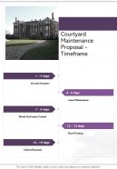 Courtyard Maintenance Proposal Timeframe One Pager Sample Example Document